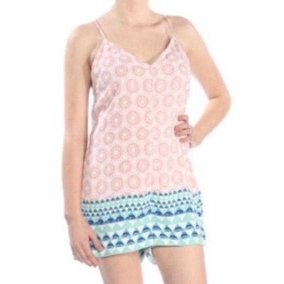 Free People Sophia mandala print shorts romper M - Picture 2 of 8